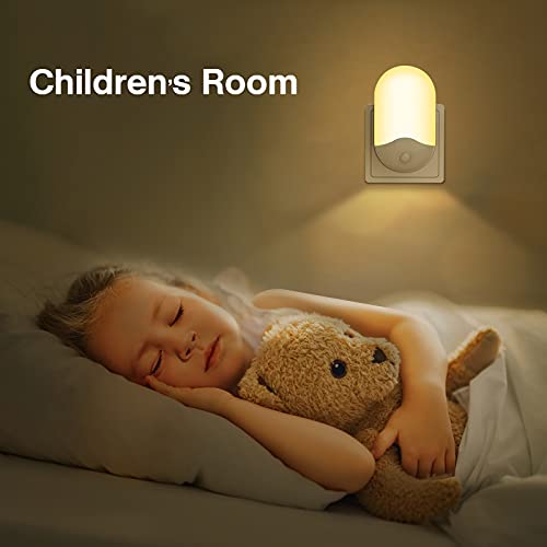Nachtlicht Steckdose OMERIL Nachtlicht Baby mit Dämmerungssensor [2 Stück] Automatisch ON/OFF Stromsparendes, Orientierungslicht für Kinderzimmer, Schlafzimmer, Badezimmer, Gang.(WarmWeiß) - 8