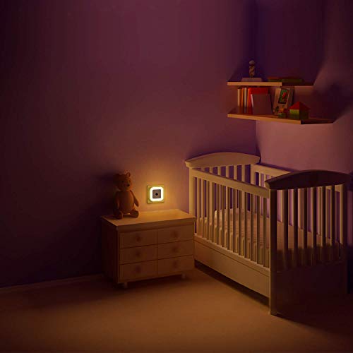 [Warmweiß] SOAIY 4er-Set LED Nachtlicht 0,2W energiesparend Steckdosenlicht Orientierungslicht mit Dämmerungssensor Warmweiß automatisch Leuchte für Schlafzimmer Kinderzimmer Flur 2800K - 7