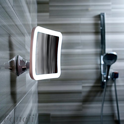 Fancii Kosmetikspiegel LED Beleuchtet mit 10-facher Vergrößerung und Starkem Saugnapf - Tageslicht LED Reise Vergrößerungsspiegel Schminkspiegel mit Beleuchtung, Mira (10x) - 7