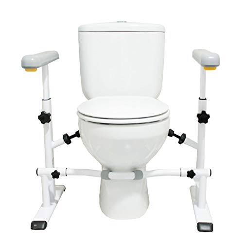 KMINA - Toilettengestell WC-Aufstehhilfe, Breitenversetellbares Toilettengestell, Aufstehhilfe Toilettem, Toilettenstütz, WC-Stützhilfe - 3