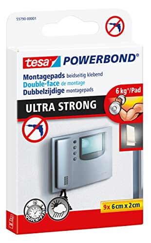 tesa Powerbond Ultra Strong Klebepads, 9 Pads