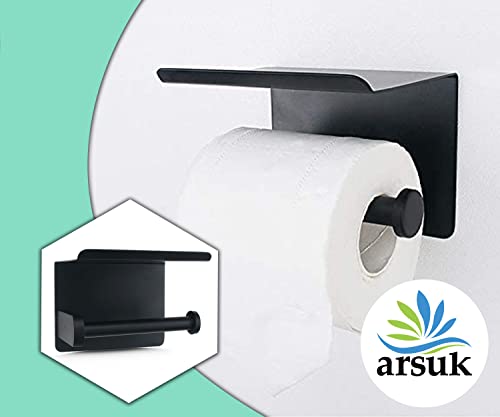 ARSUK Toilettenpapierhalter ohne Bohren mit Ablage - 3